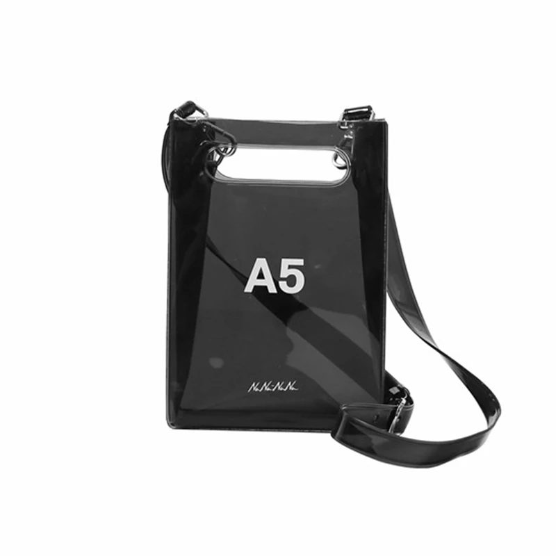 

HUAYI Transparent clear pvc shopping bag with handle waterproof beach pvc tote bag