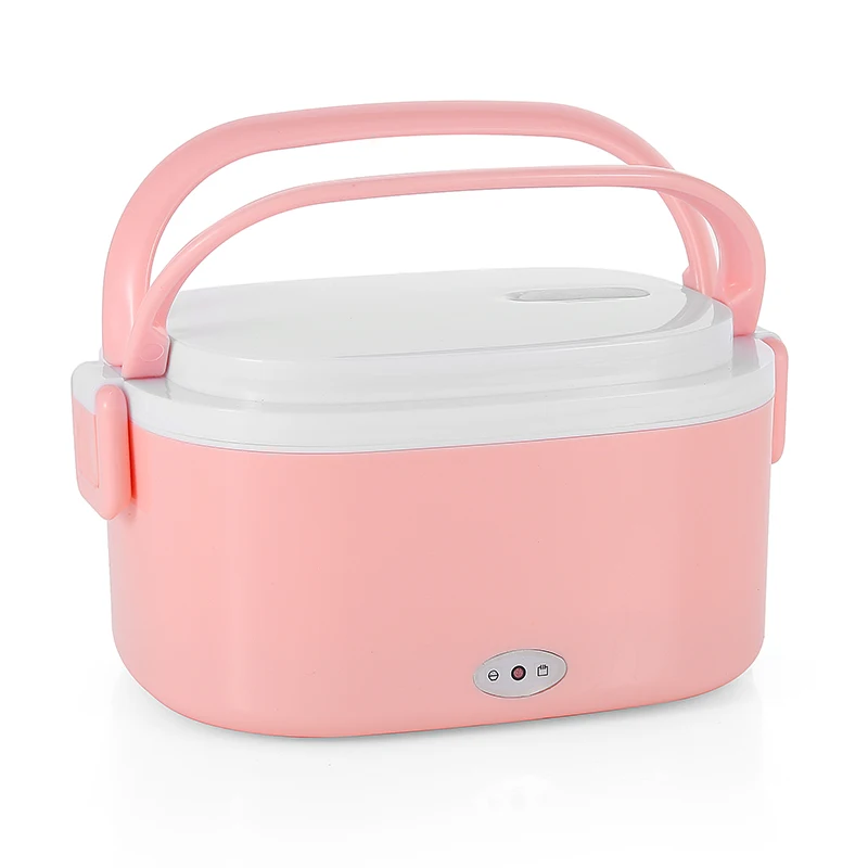 

Portable Dual Vehicle heatable Plastic electric lunch box, Pink
