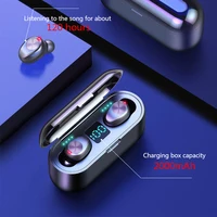 

F9 Bluetooth Headset 5.0 TWS Mini Power Show Wireless Headset Earphone with Charge Box Sports Game Earphones