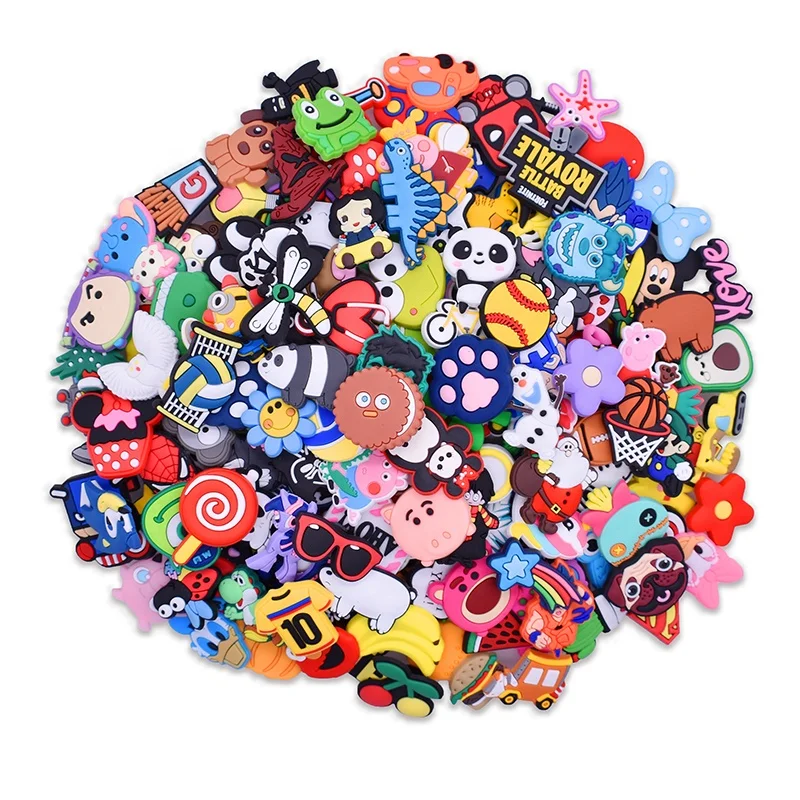 

200pcs XHAOYEAHX Custom Slip Clog Shoe Charms, As picture