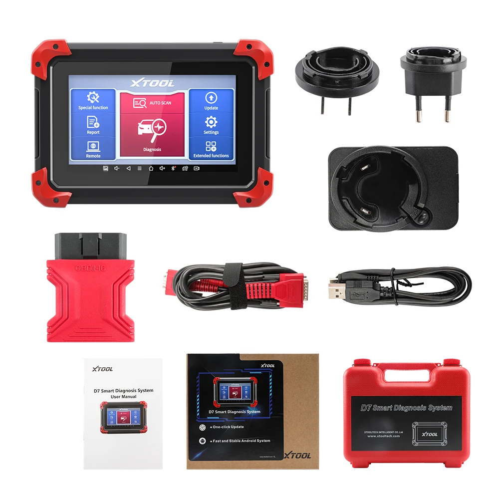 

XTOOL D7 Automotive Newest Full System Diagnostic Tool Key Programmer Code Reader Auto Vin with 26+ Reset Functions Active Test