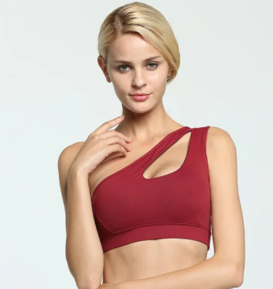 

Private Label One Shoulder Sports Bra Fitness Wear, Blue