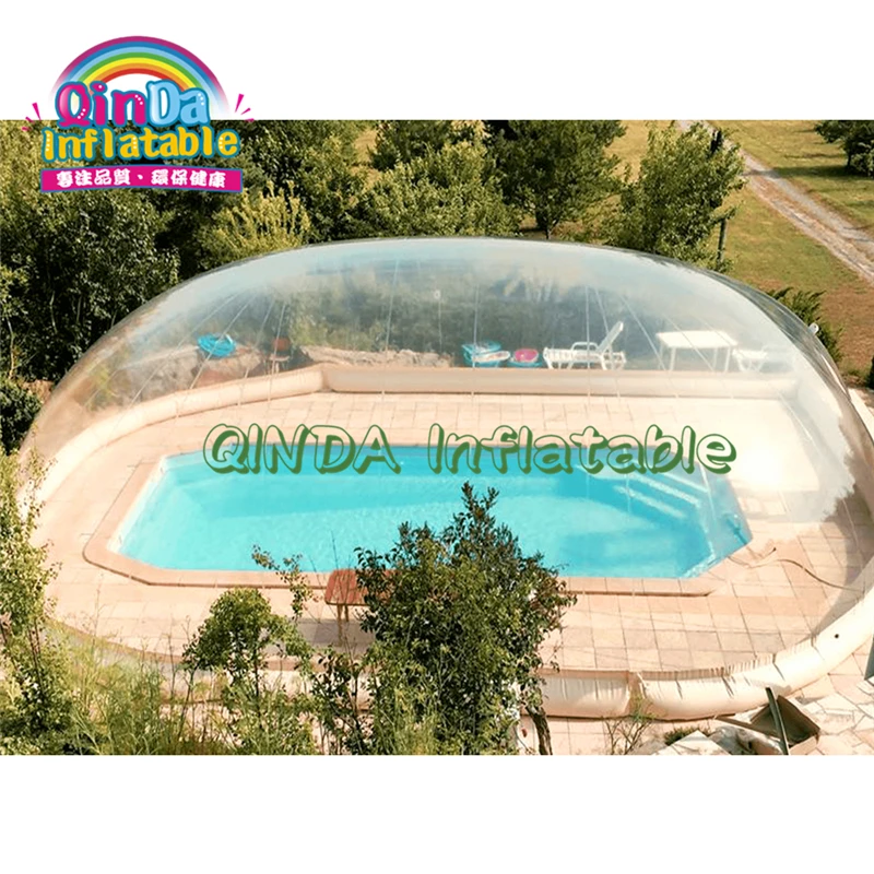 

Factory direct sale air dome swim pool cover theatre inflatable transparent cover dome tent for swimming pools, As picture,transparent or customize