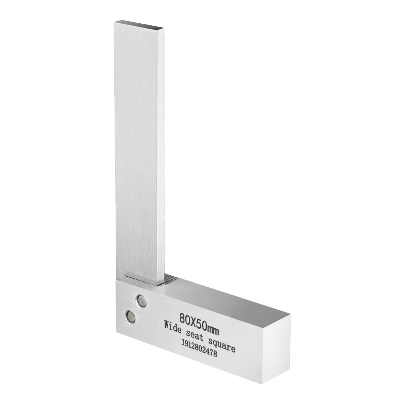 
80*50mm 90 Degree Precision wide seat square square ruler try square measuring tool angle rulers 