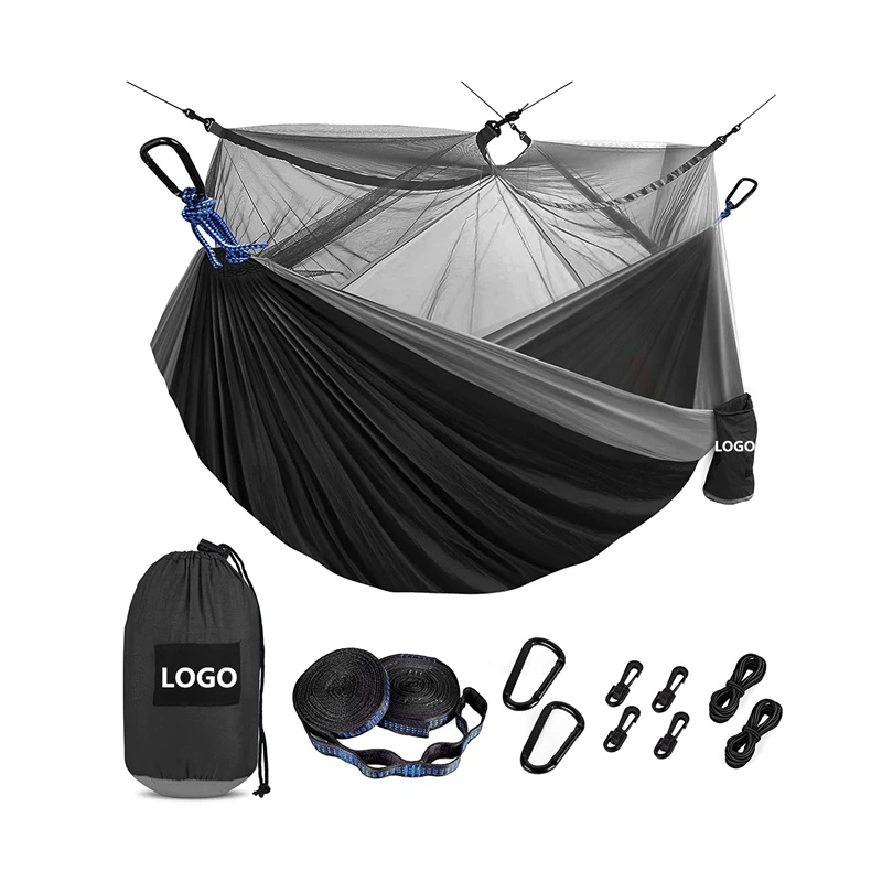 

2021 Portable Lightweight Nylon Hammock Tent with Mosquito Net Outdoor Travel Backpacking Camping, Custom