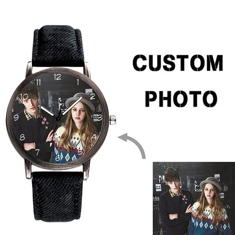 

Sublimation Blank Watches Monogram Cheap Women Wrist Watches Denmin Strap Custom Logo Photo Printing Watch