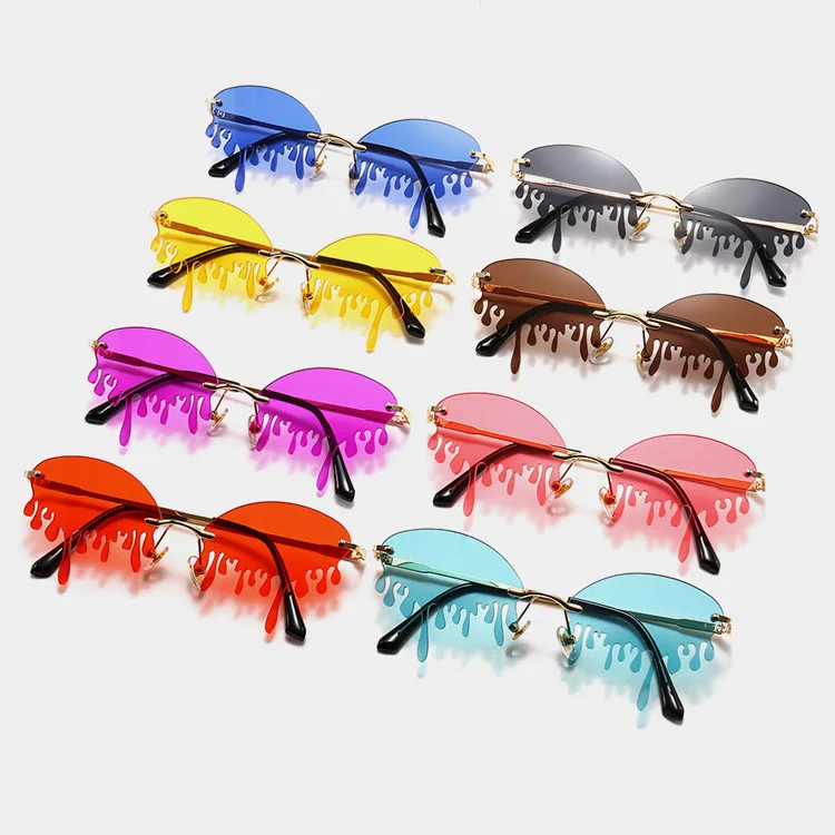 

SKYWAY New Type Fashion Female Multicolor Sun Glasses Tear Drop Shape Sunglasses