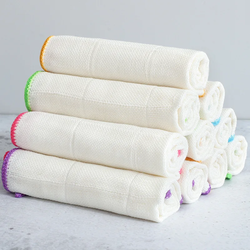 

Personalized High Quality Super Absorbent White Wood Fiber 30x30cm Quick Dry Eco Friendly Kitchen Cleaning Dish Towels Cloth, 5 colors for choose