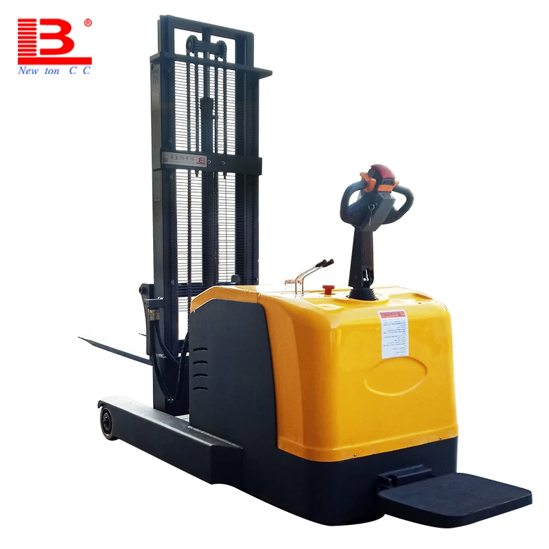 

stand drive type reach truck stacker factory supply 1000kg 1500kg door frame forward heavy balance electric stacker