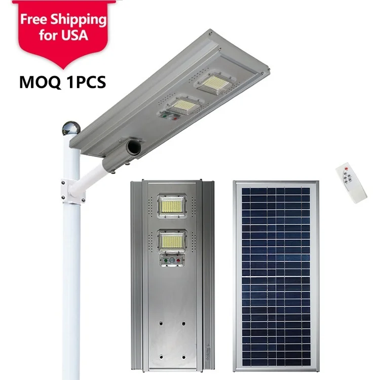 

Free Shipping Waterproof IP65 Outdoor 100W 200W Integrated All In One Solar Led StreetLight