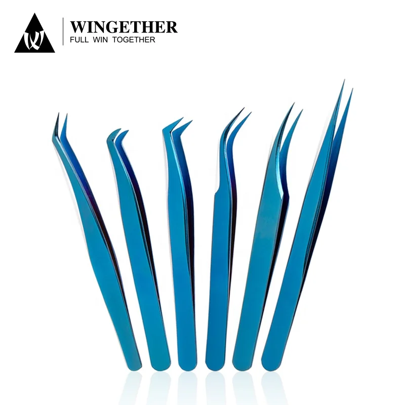 

Wingether Amazon Best Selling Eyelash Extens Tweezer Stainless Steel Eyelash Tweezer Extensible Volume Tweezer