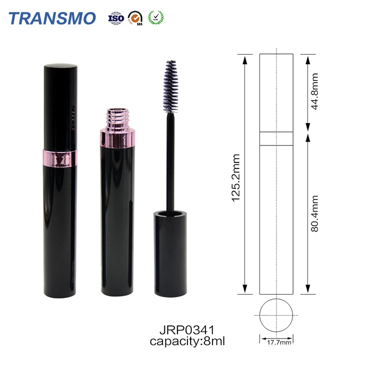 High quality empty mascara tubes eyelash extension glue container private label empty 8ml black mascara bottles with brush