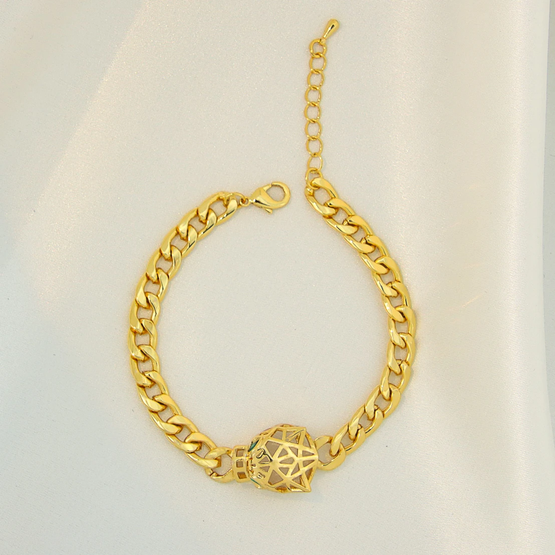 

New Idea Gold Bracelet Bangle Adjustable Charm Bracelet Copper Leopard Head Bracelet Women