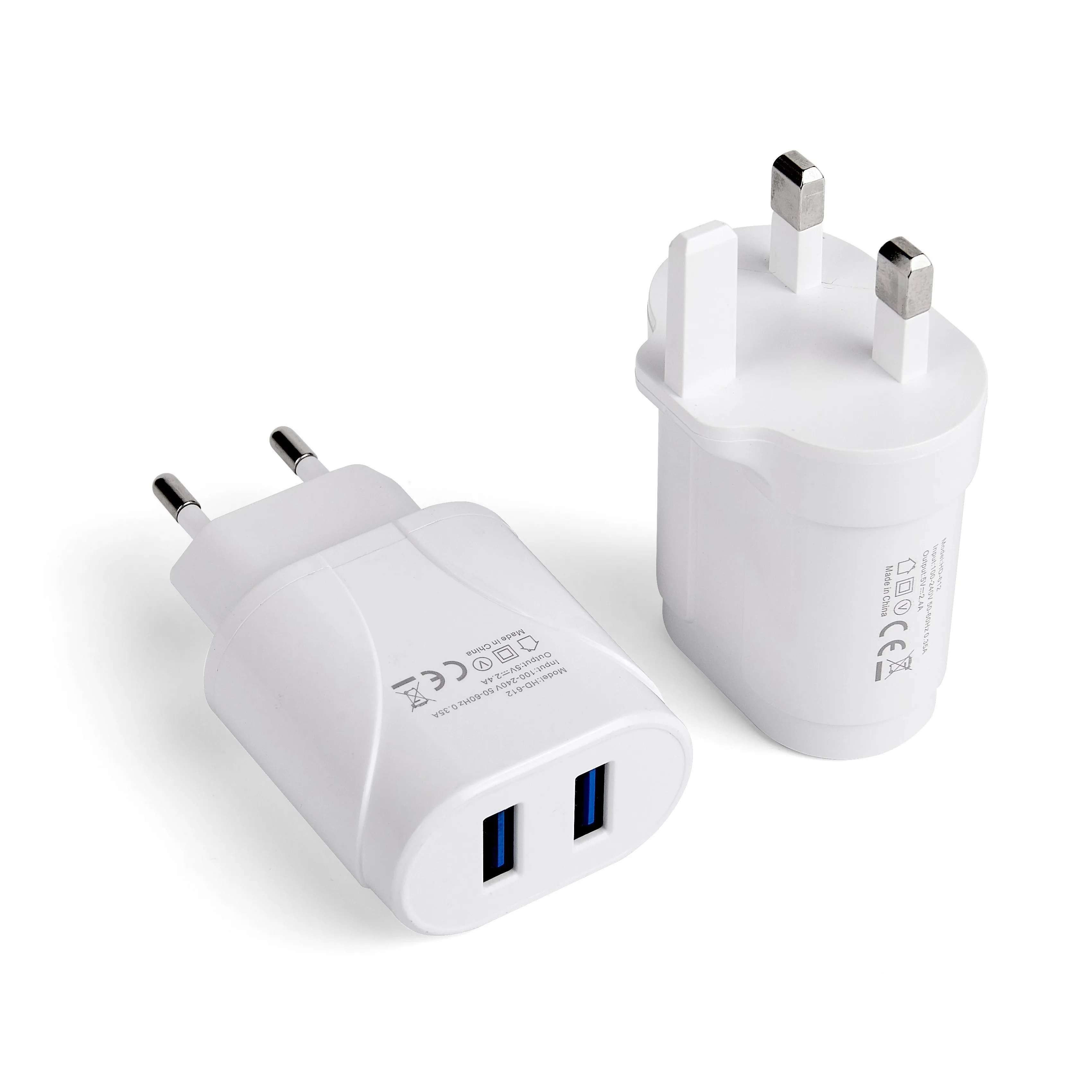 

For Samsung Charger Fast Charger for iPhone Charger China Supplier two port USB Wall Adapter, Black white