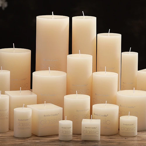 

China Factory Manufacture Wholesale Price Home Decor Unscented Scented White Pillar Candles