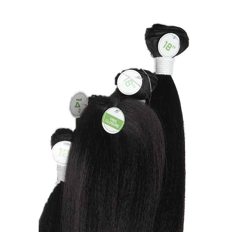 

Lowest Wholesale price Four-piece set synthetic fiber black hair weft