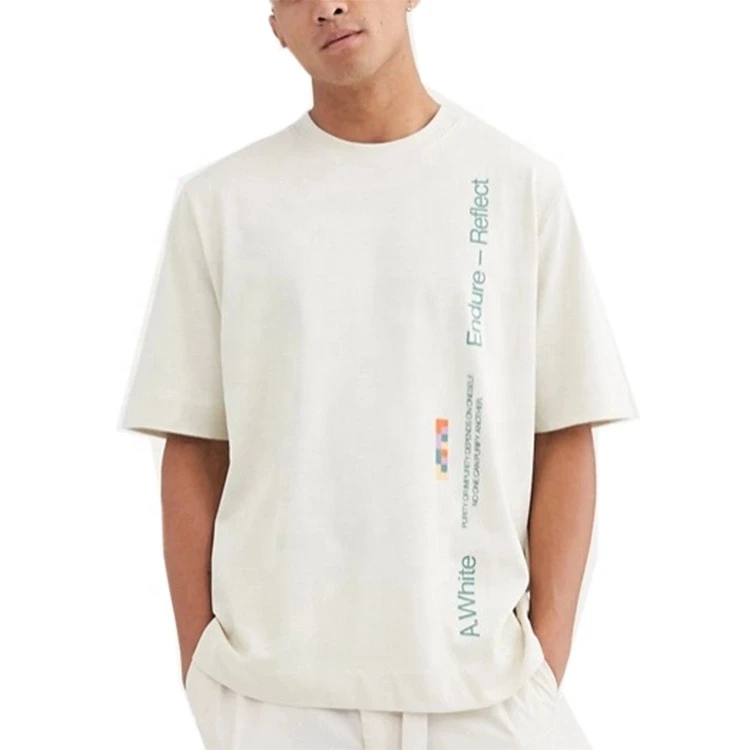 

2020 Your Own Brand Clothing Loose fit potographic print fashion t shirt men