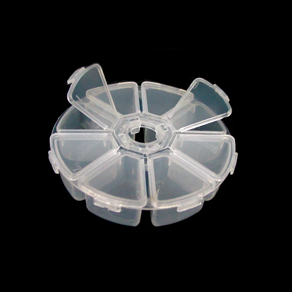 

21822 8 compartments flower bead storage box small storage box for findings craft items eight compartment acrylic case