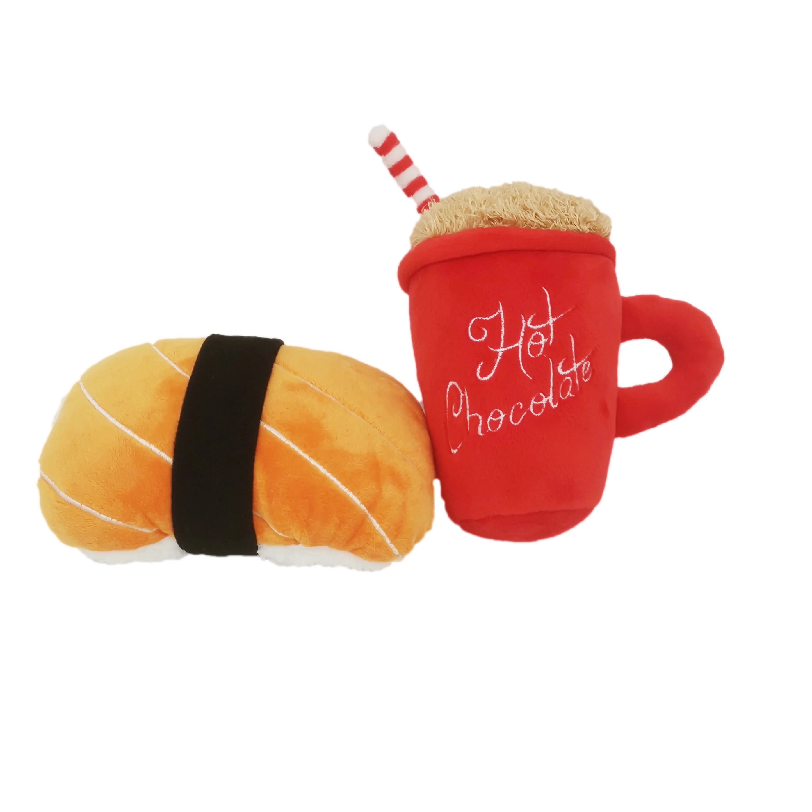 

Customized products plush sushi stuffed nigiri pet dog toy with squeak, As picture