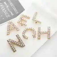 

lastest design fashion letter combination rhinestone brooch sets