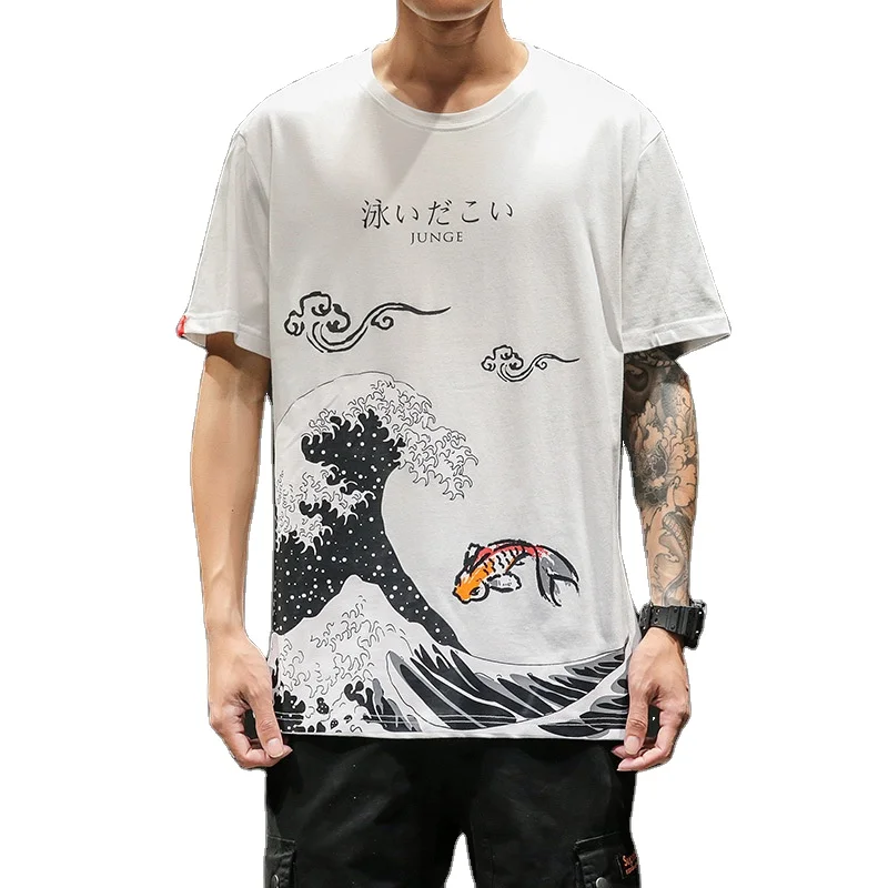 

Wholesale Custom High Quality Graphic T Shirts Silk Screen Printing Tshirt Mne's Chinese Style T-shirts