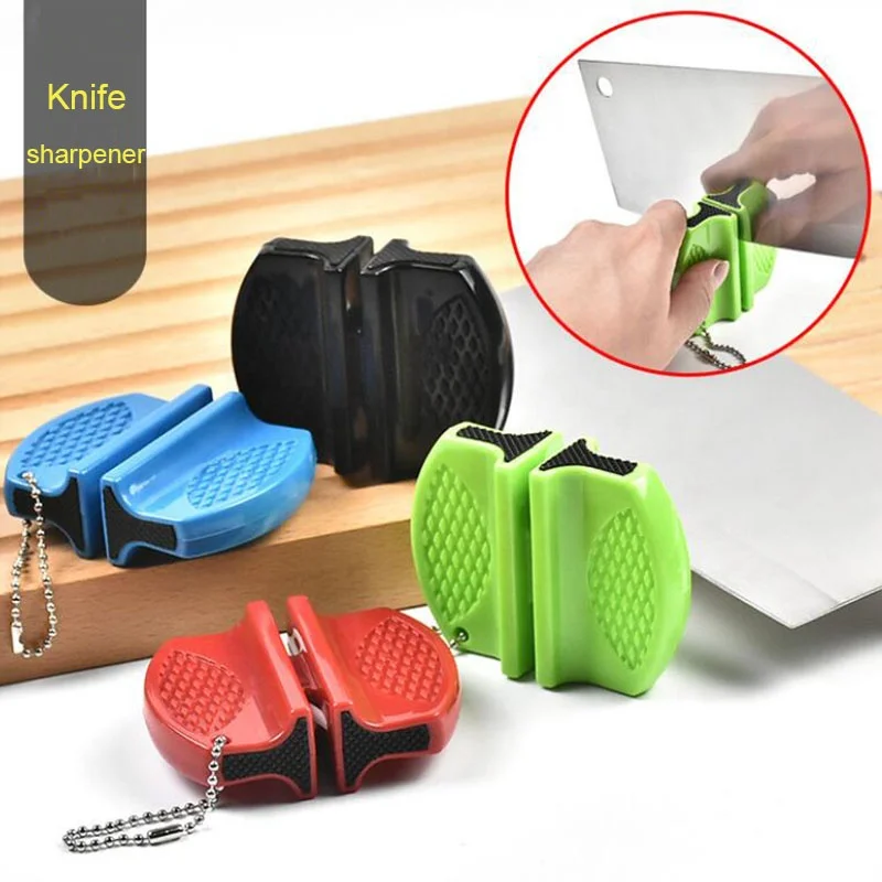 

Outdoor camping Portable Kitchen Small Knife Sharpener tools, Red/blue/black/green