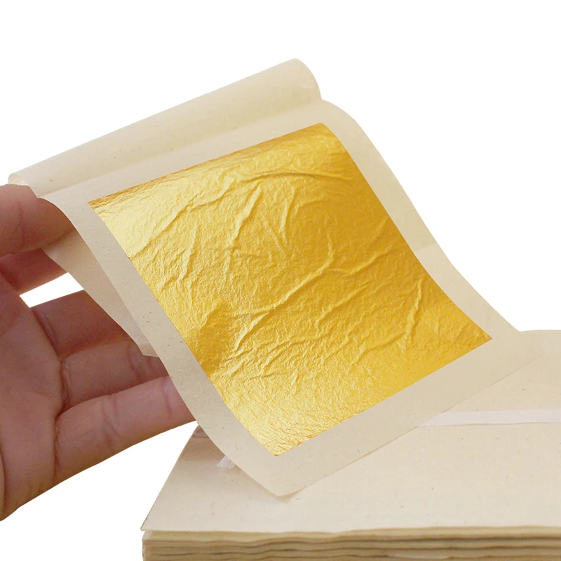 

9.33*9.33 cm edible gold leaf for cake ice cream decoration skin care 24k loose foil sheets genuine gold foil paper