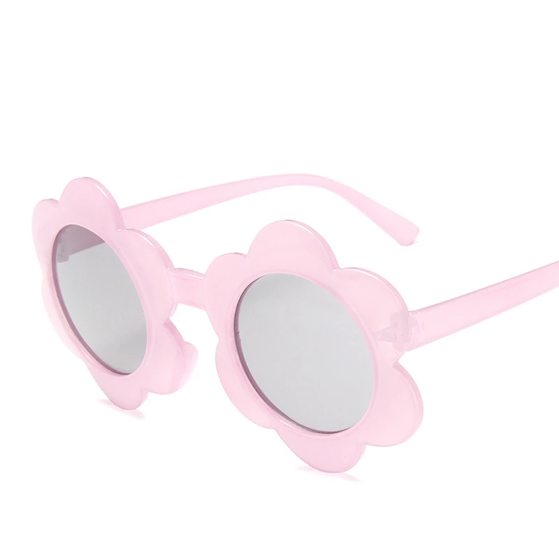 

Qmoon New Fashion Cute Children's Sunglasses Colorful Transparent Flower Children's Colorful Jelly Glasses Children's Sunglasses