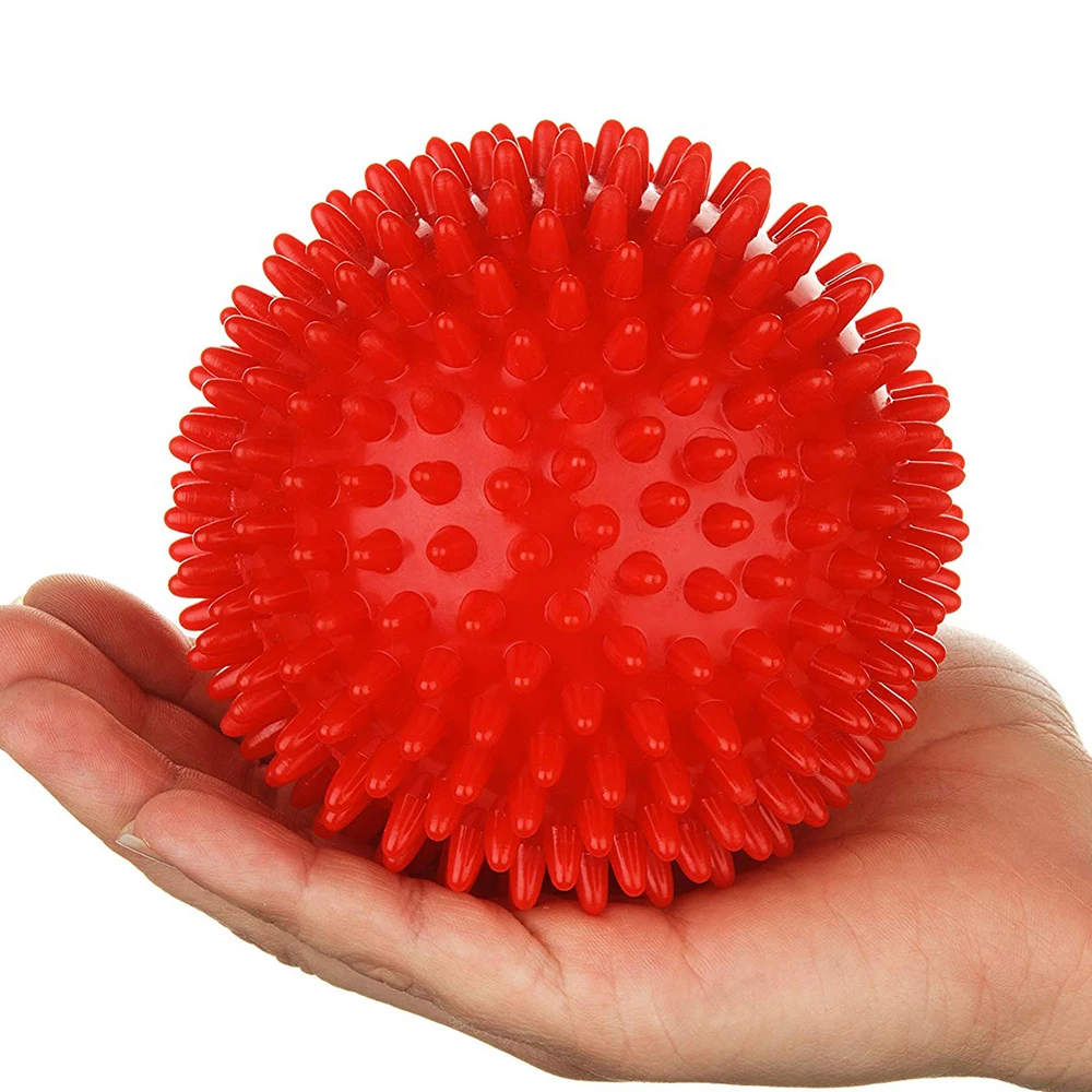 

PVC natural spiky squeaker massage dog balls toys for stress relief, Blue ,green,purple,white,pink,red and ect