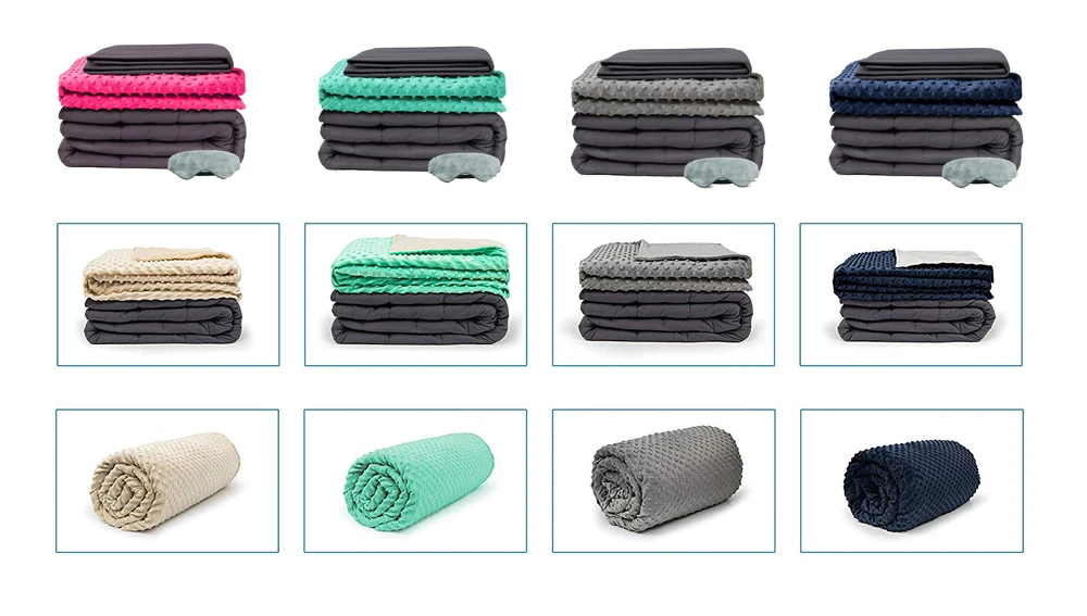 Gravity blanket With Washable Cover and Carry Bag 15lbs Weighted Blanket