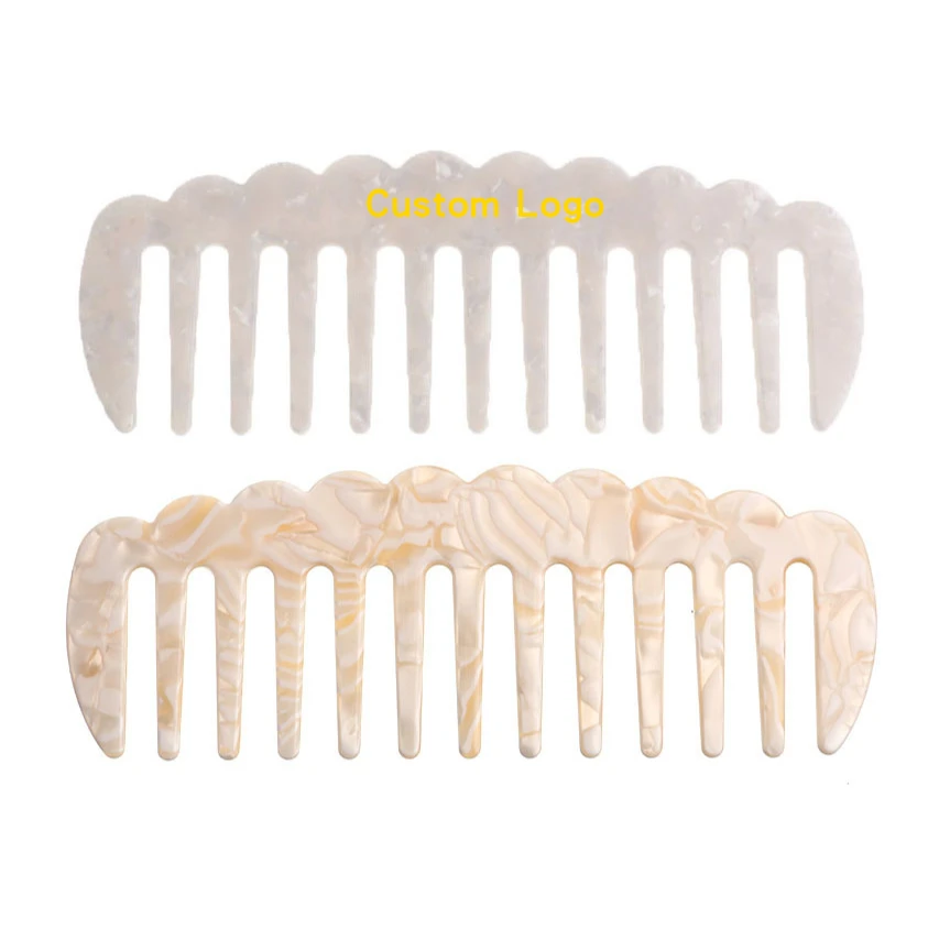 

Engrave Custom Logo Tortoise Wave Shaped Large Acetate Hair Combs for Women Girls Custom Comb Korea 4mm Thickness Plastic 7 Days