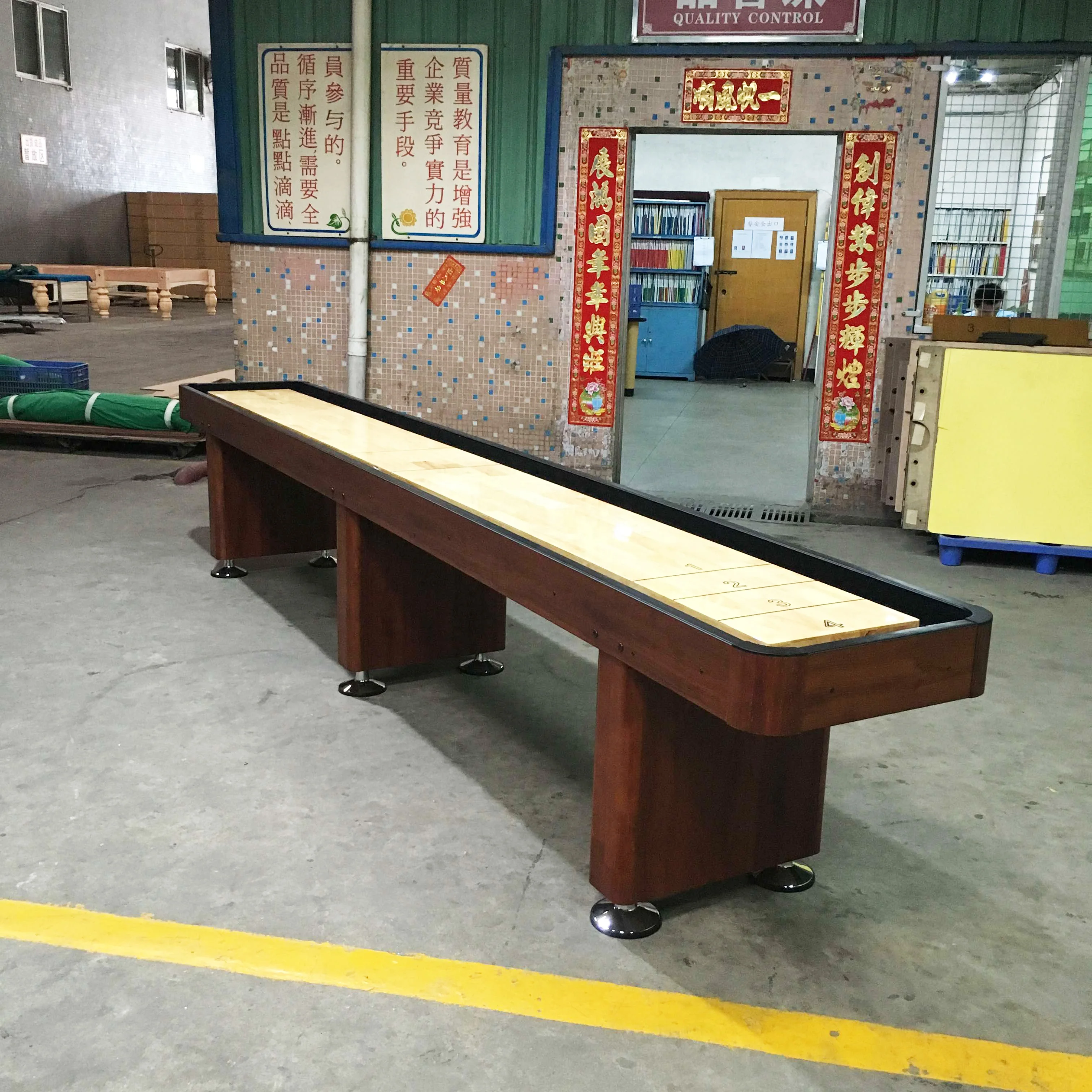 

Professional high end craft solid wood 9ft/12ft/14ft/16ft shuffleboard table, As picture described