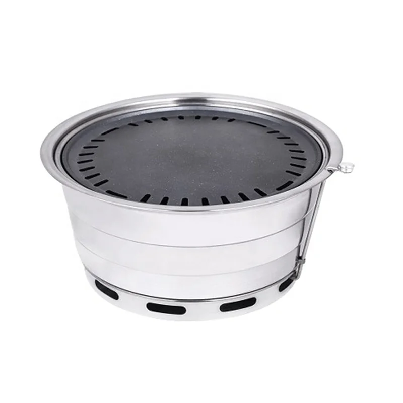 

Manufacturer Custom Wholesale 201 Stainless Steel Charcoal Grill Korean Barbecue Oven, Silver