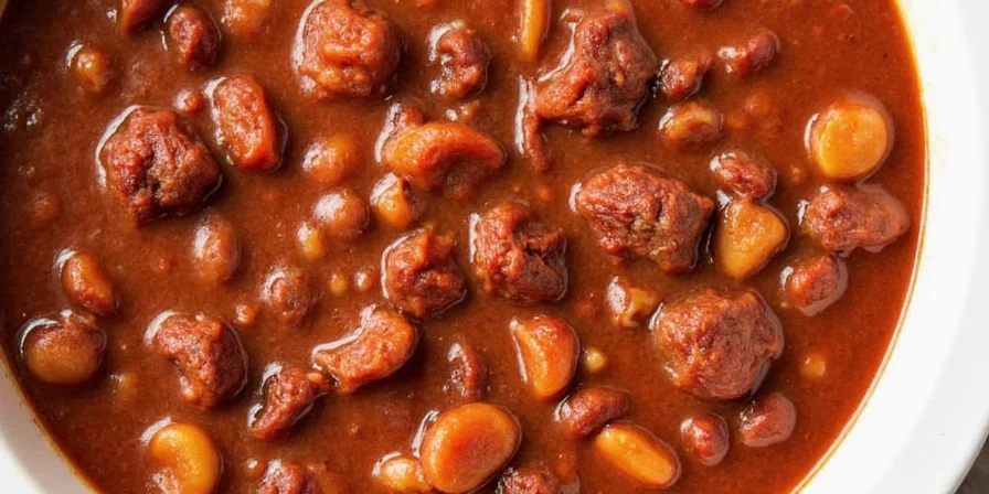 Mexican venison chili with toppings
