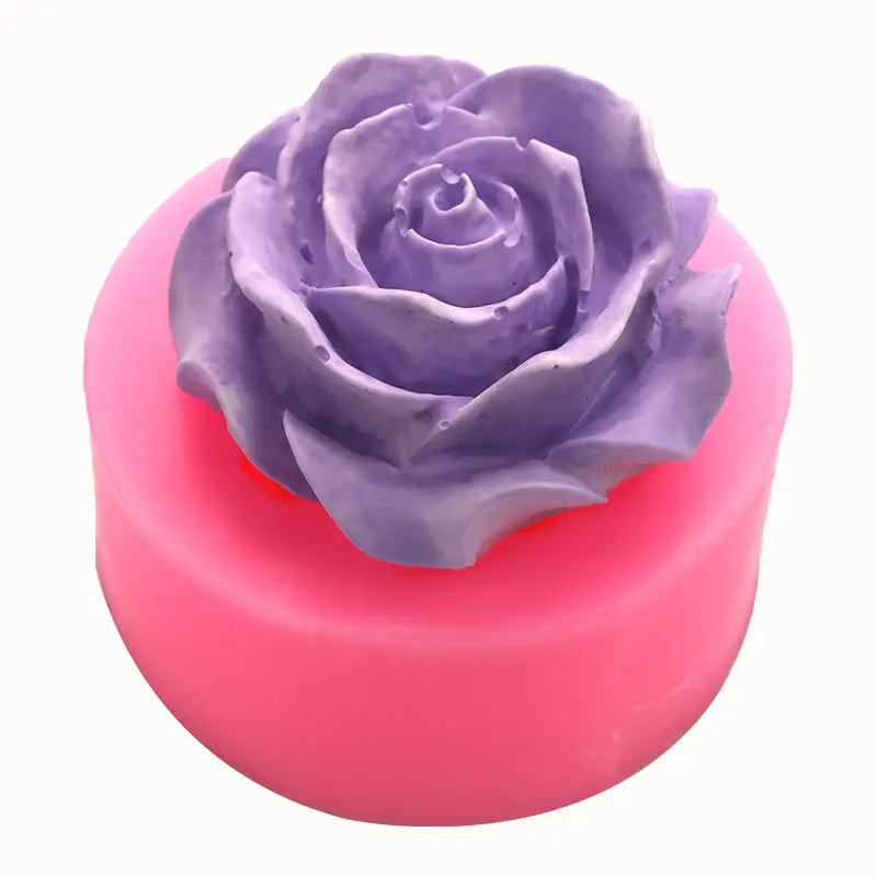 

DIY three-dimensional peony rose flower and lotus flower silicone mold fondant cake decoration, Pink