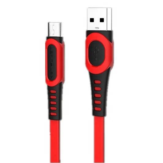 

Konfulon Ultra Strong TPE Micro USB Data Cable Fast Charging Sync Data Transfer Red Black USB Cable For Android Mobile Phone