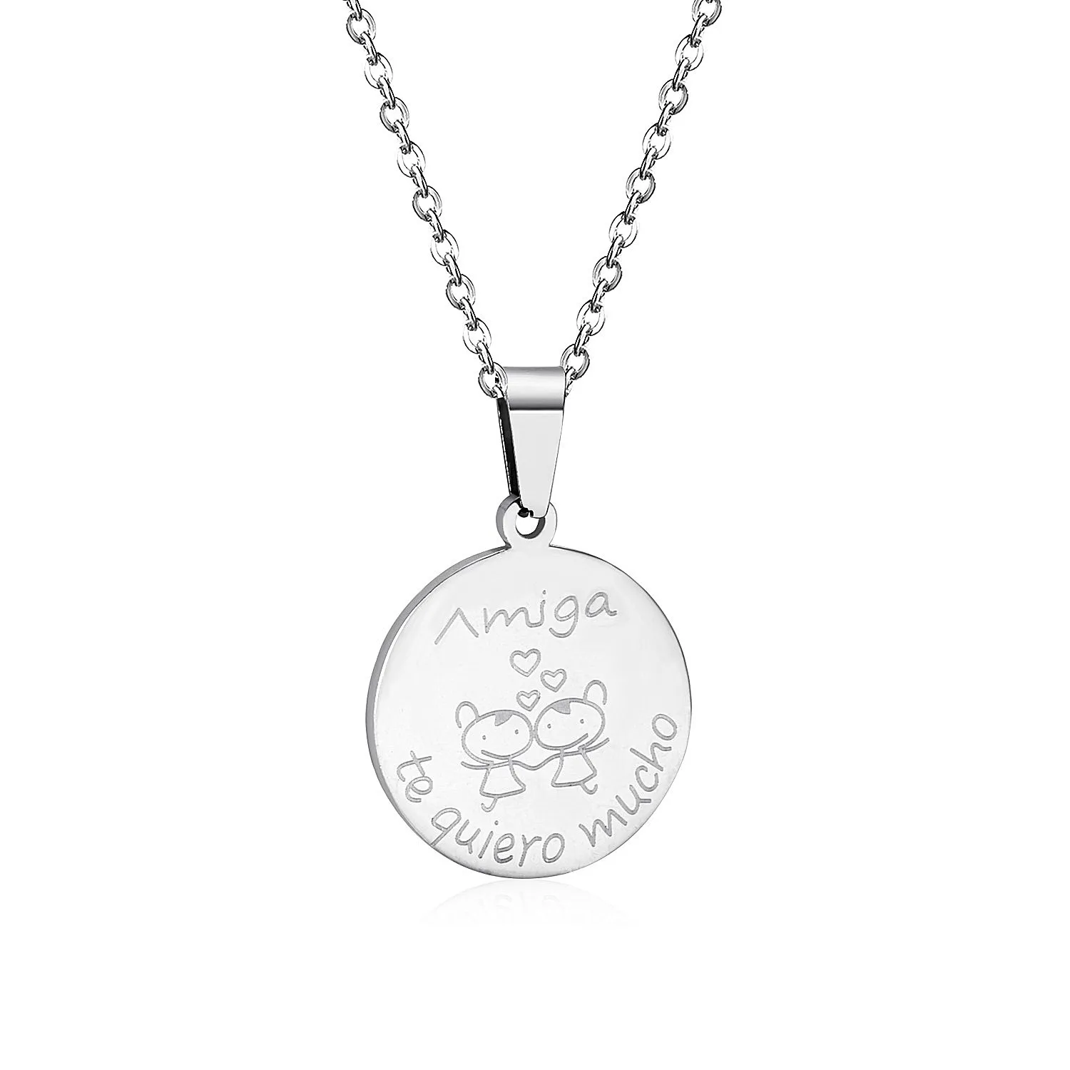 

partysu round Love group two colors optional stylish pendant necklace