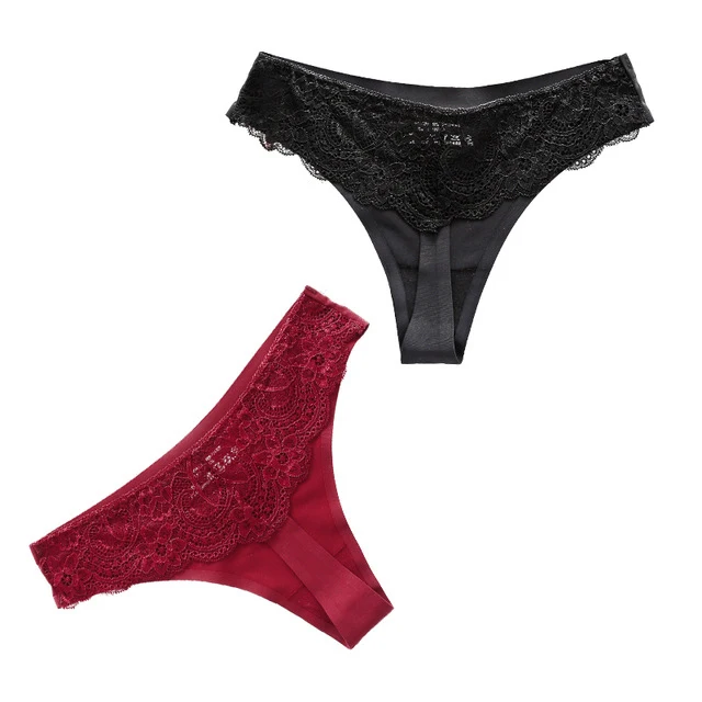 

Women panty brief Underwear T Back Low Waist See Through Panties Seamless Lace Thongs, Black,blue,gray,rose red,skin,red