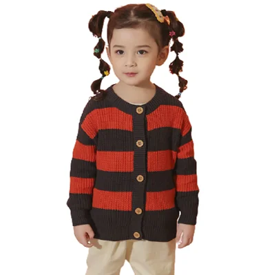 

Autumn Winter Baby Long Sleeves Sweater Wholesale Baby Boy Girls Stripe Sweater