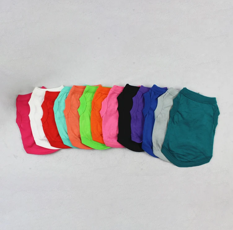 

Wholesale Comfortable Pet Summer Clothes Dog Shirt Custom Logo Blank Dog T Shirt OEM, Red,black,blue,gray,rose red,green,dark green,purple,white,orange