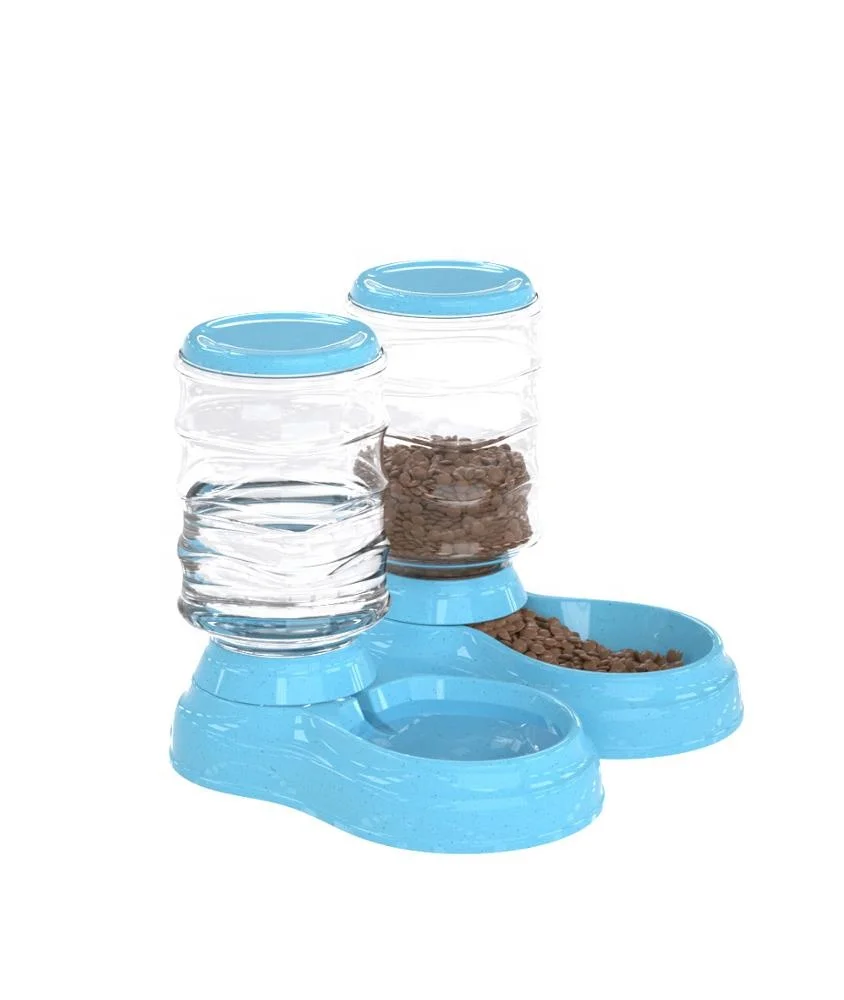 

wholesale 3L automatic plastic pet feeder food and water fountain dispenser
