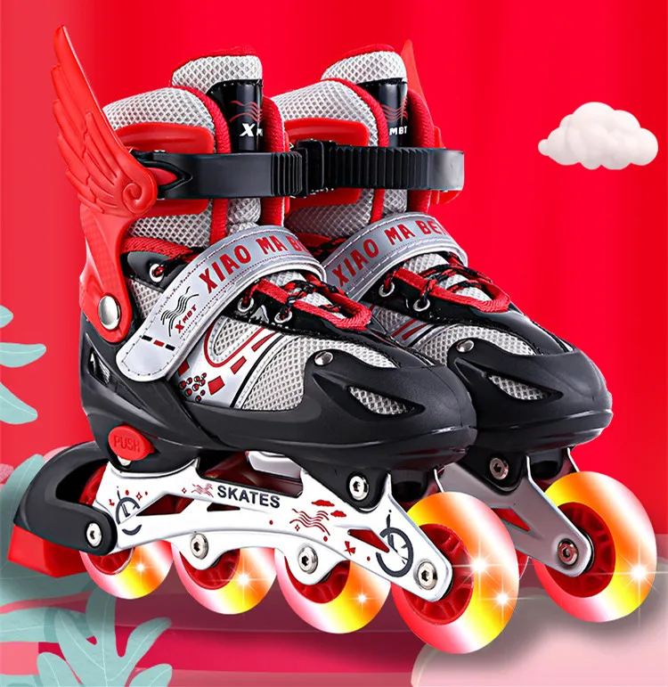 

Inline Skates Professional Slalom Adult Roller Skating Shoes Sliding Free Skate Patins Size 26-42 Good As SEBA Sneakers, 3 colors