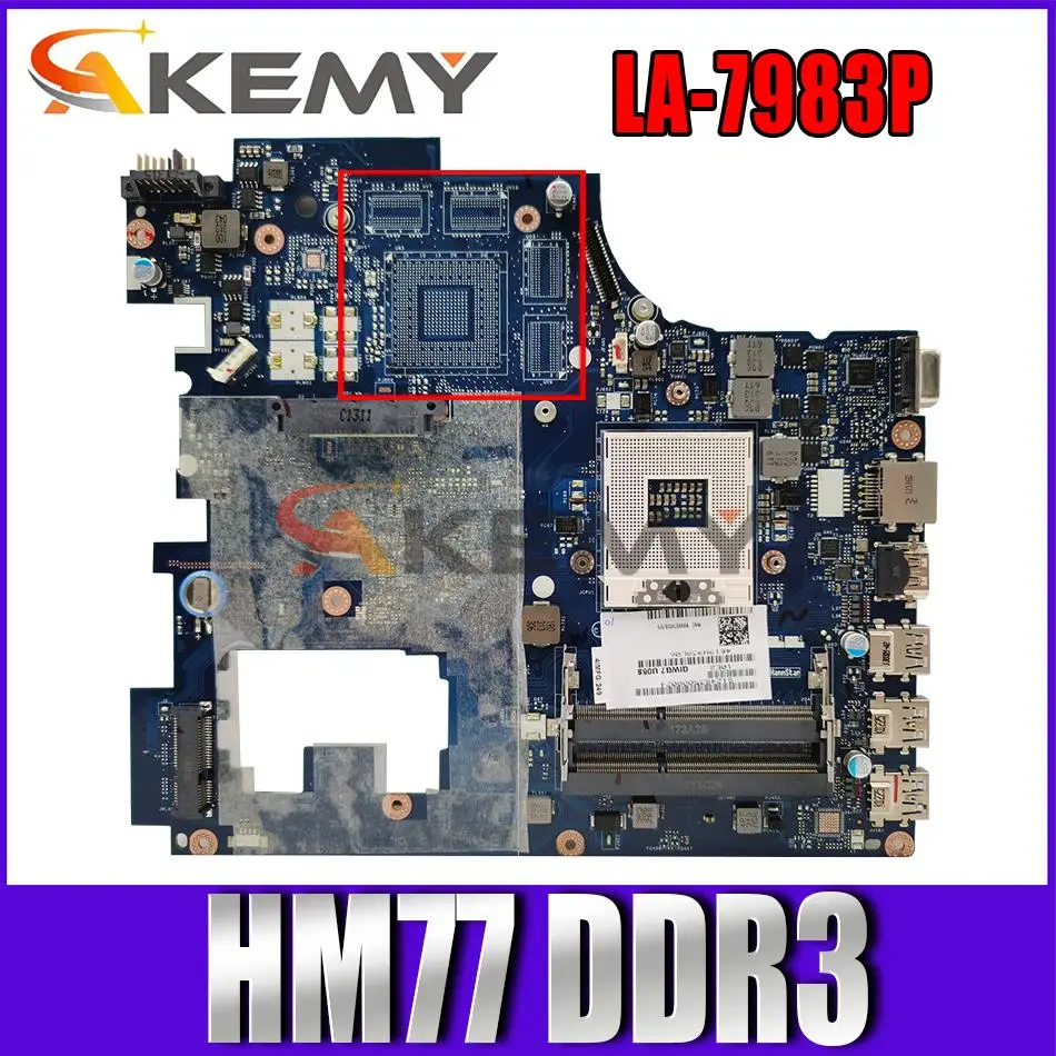 

Akemy For G780 LA-7983P notebook motherboard QIWG7 LA-7983P PGA989 HM77 DDR3 100% test work