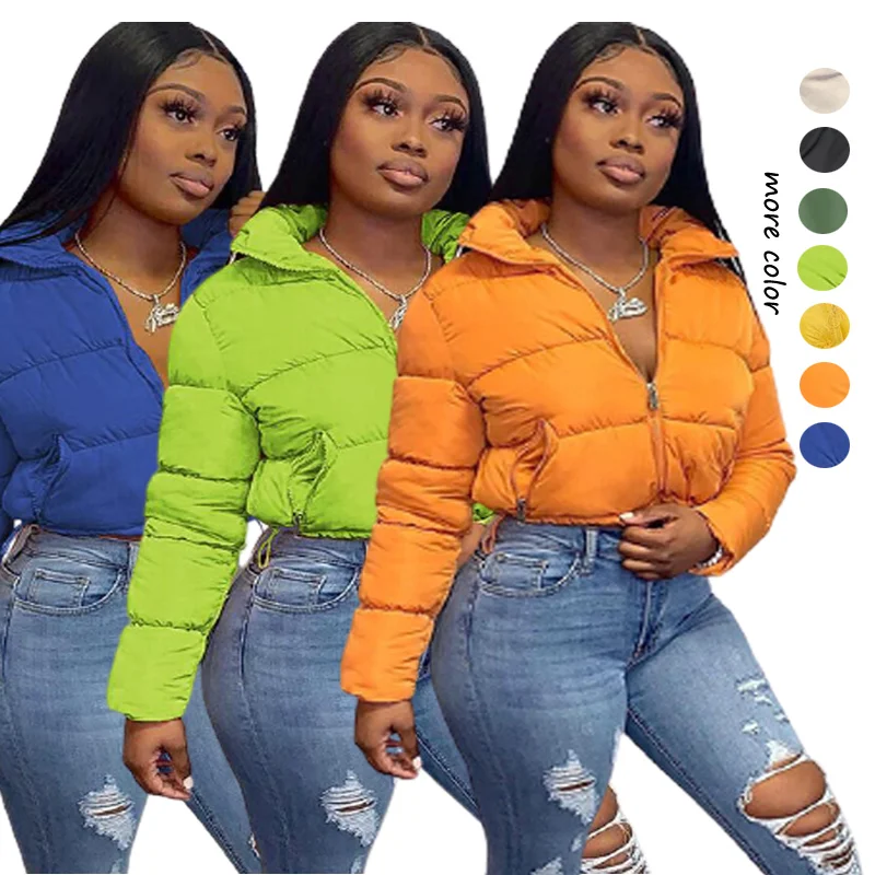 

2022 New winter Long Sleeve keep warm plus size jackets womens bubble puffer jacket