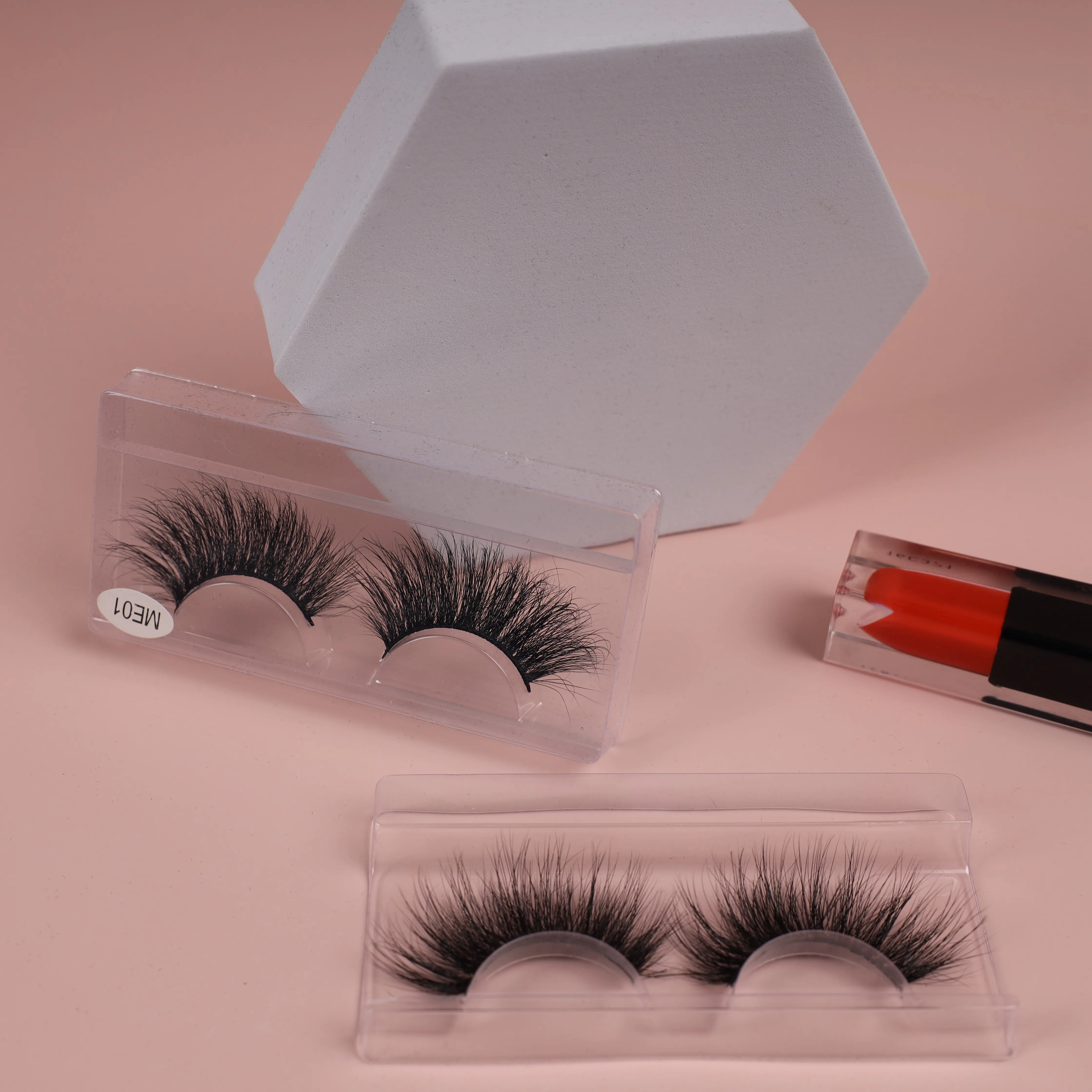 

2021 Amazon Hot-sale Real Soft Natural 25Mm Mink Eyelashes Vendor, Customized color