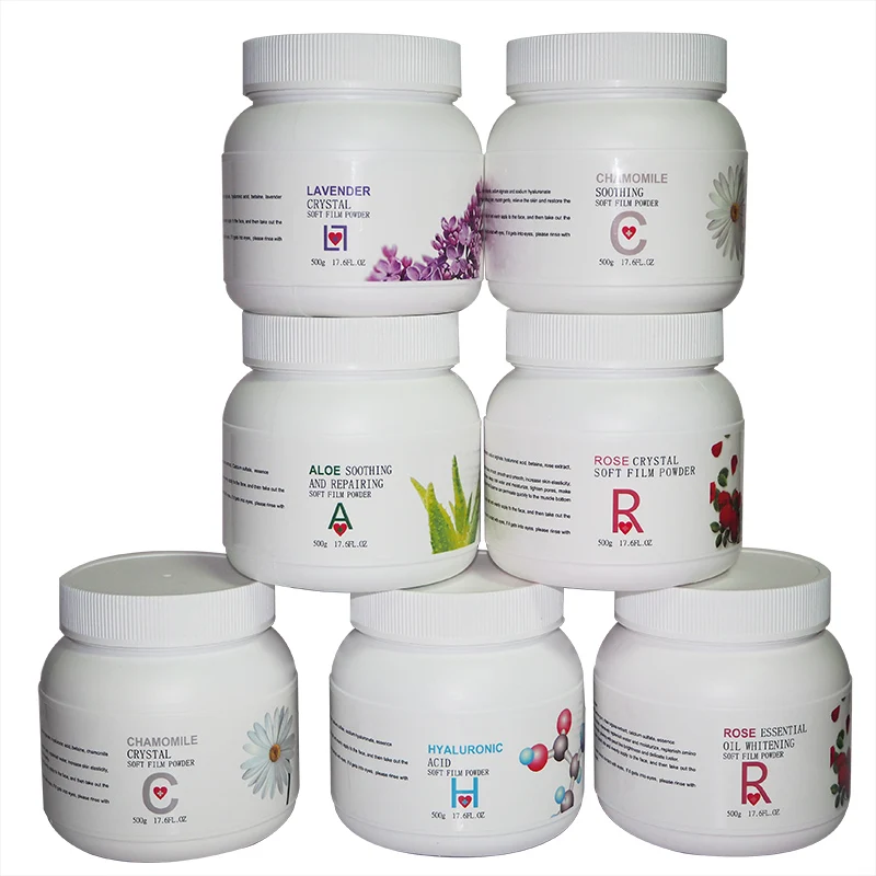 

Low MOQ OEM Private Label 500ml Chamomile Rose Aloe Vera Lavender Jelly Face Mask Powder Facial Hydro Jelly Mask Powder