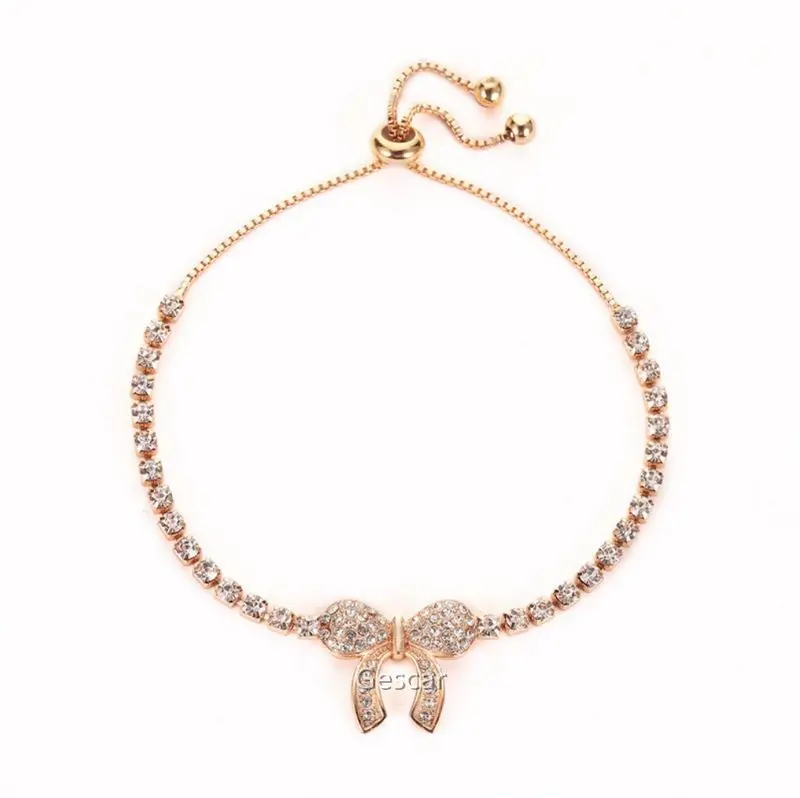 

High Quality Sweet Lady Butterfly Bracelets Bangles New DesigN Fashion Women Crystal Bracelets Wholesale Factory Price, Picture shows