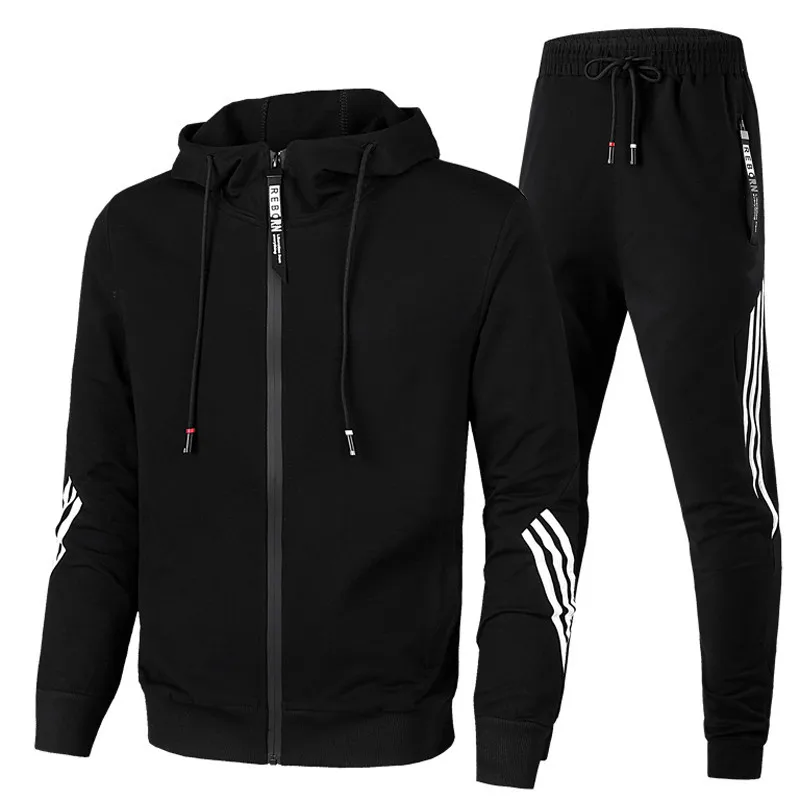 

Fashion Custom Men Slim Fit Track Suits Tracksuit Sportswear gyms Sweatsuit 2 pcs set Track Suit