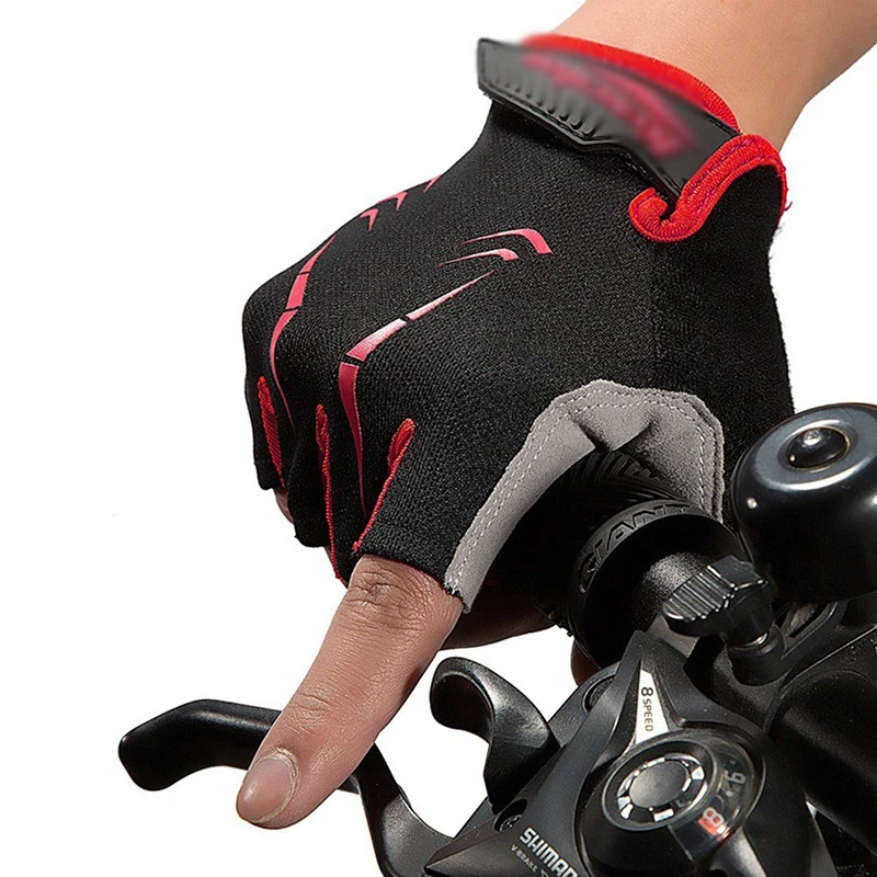 

Sports Women Mountain Bicycle Sports Unisex Half Finger Palm Padded Bike Cycling Gloves Men, 3color