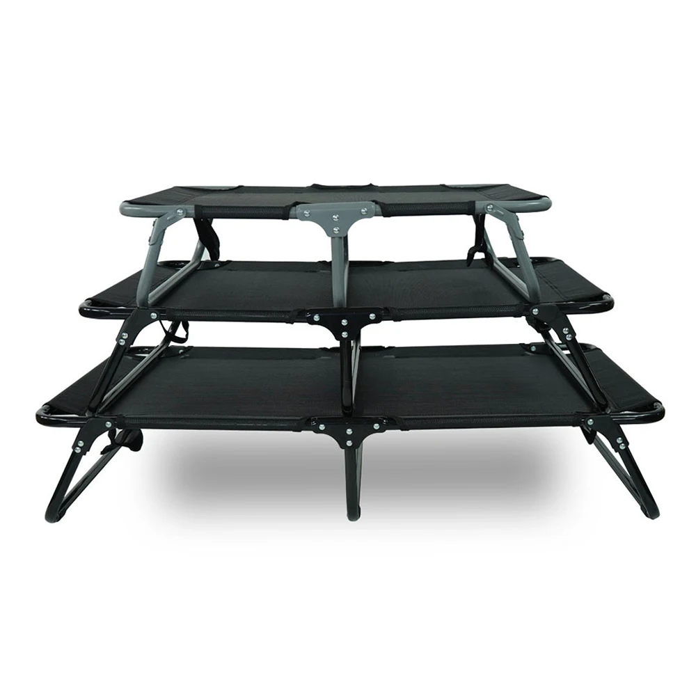

ZMaker Elevated Sterling Mesh Foldable Pet Cot Beds for Dogs and Cats for Summer, Dark grey